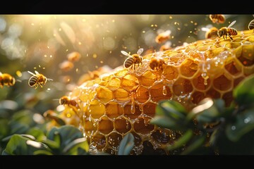 The Honeycomb A Symphony of Nature's Wonders Generative AI