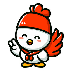 Mascot chicken japanese style