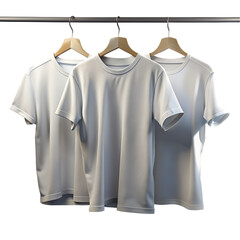 Blank T-shirt hanging on a hanger
