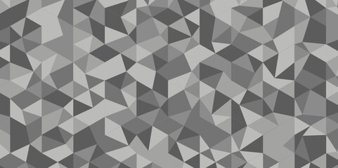 Obraz premium Abstract geometric wall tile and metal cube background triangle wallpaper. Gray and black polygonal background. Seamless geometric pattern square shapes low polygon backdrop background.