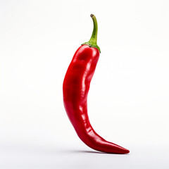 red chilli on white background сreated with Generative Ai
