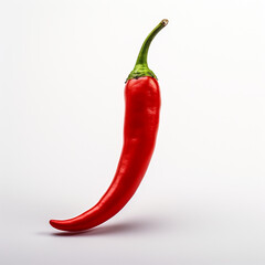 red chilli on white background сreated with Generative Ai