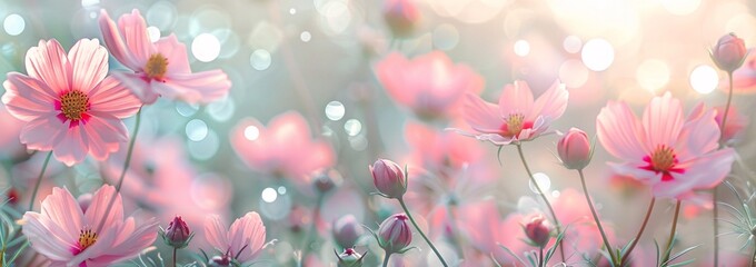 Blossoming Dreams A Vibrant Flower Field Generative AI