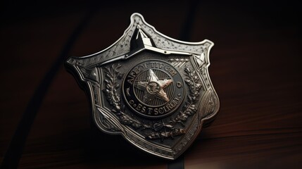 honor silver police badge