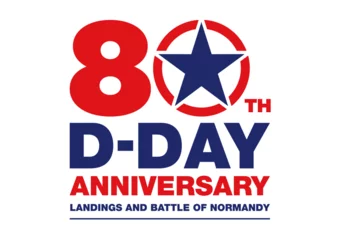 Wandaufkleber D-DAY 80TH ANNIVERSARY - Landings and Battle of Normandy - 1944-2024 © Lozz