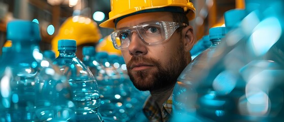 Ensuring Safety and Maximizing Benefits: The Role of a Diverse Staff at a Water Bottling Plant with Automation. Concept Safety Procedures, Diverse Workforce, Automation Benefits, Water Bottling Plant