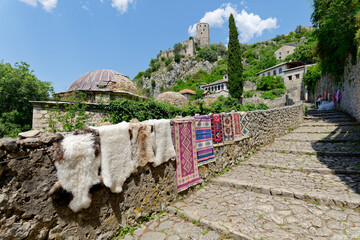 Historic urban site of Počitelj, a traditional old village from Bosnia and Herzegovina.