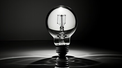 infinite black and white light bulb