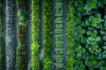 Vertical Farming Green Lettuce on Renewable Energy Farm