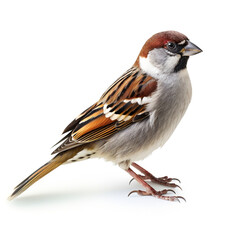 sparrow isolated on white background сreated with Generative Ai