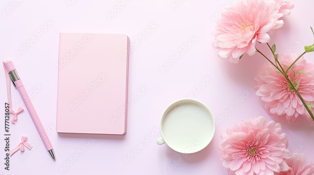 Sticker notebook backgrounds pink