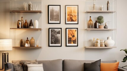 room acrylic shelves