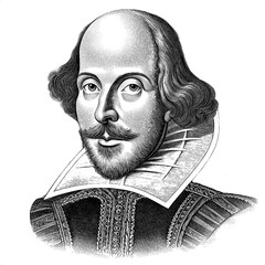 The Bard in Focus Captivating Portraits of William Shakespeare for Your Creative Projects!, generative AI	 - obrazy, fototapety, plakaty