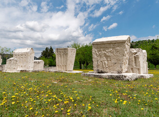 Stecci Medieval Tombstones Graveyards in Radimlja, Bosnia and Herzegovina. Unesco site. Historic...