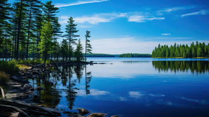 Obraz premium lake in the mountains.