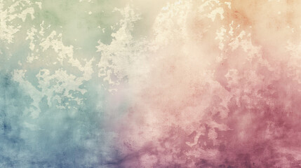 Wide Image, Pastel Colored Textured Background, Abstract Watercolor Art with Copy Space