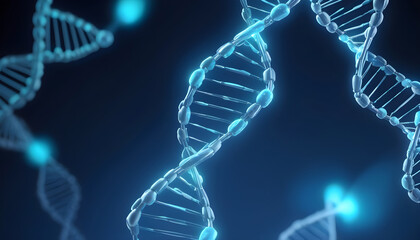 DNA molecules Polygonal wireframe futuristic image 11