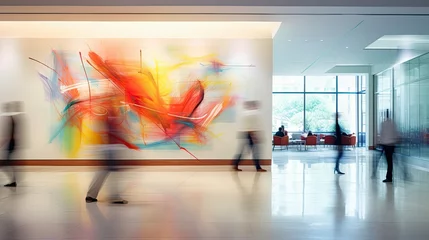 Fotobehang focus blurred lobby interior © vectorwin