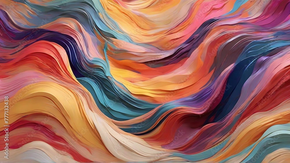 Poster multi color wave abstract background