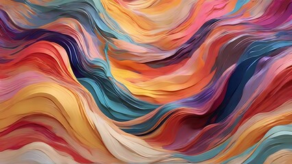 Fototapeta premium Multi color wave abstract background