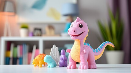 child pink dinosaur