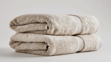 Fototapeta na wymiar Folded Towels A Study in Texture and Color Generative AI
