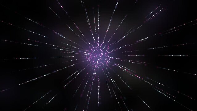 A gathering of starslight radiating out,  Abstract cosmic energy illustration with glowing stars on a vibrant colorful background