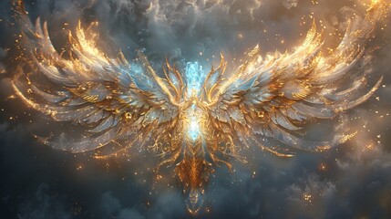 Celestial Guardian An Epic Fantasy Artwork Generative AI