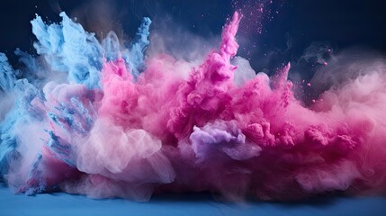 air blue pink powder - obrazy, fototapety, plakaty