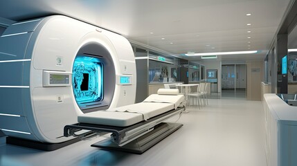 diagnostic modern hospital interior - obrazy, fototapety, plakaty