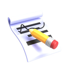 Png 3D render note book icon