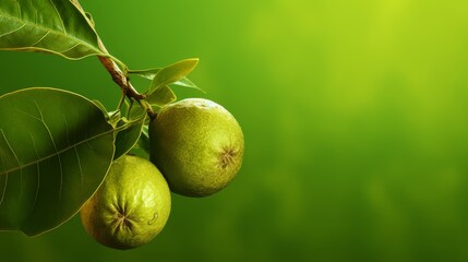 Exotic Monk Fruit on solid background.