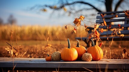 leaves november pumpkin background