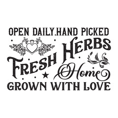 open daily hand picked fresh herbs