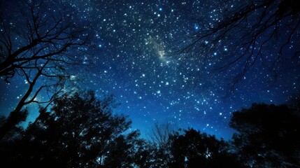 nebula stars in the night sky - obrazy, fototapety, plakaty