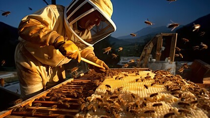 wax beekeeper bee farm