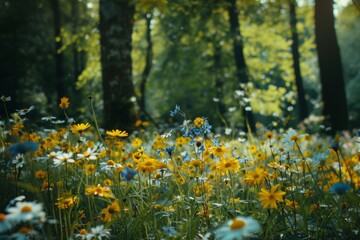 Blooming Wonders A Field of Vibrant Wildflowers