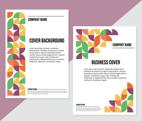 Fototapeta premium Business presentation cover modern abstract collection. Company identity brochure template. Corporate report cover A4 vertical orientation. Modern neo geo design geometric poster flyer layout template