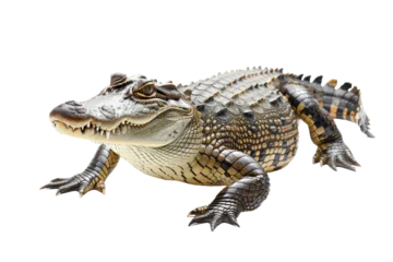 Poster Formidable Crocodile isolated on transparent background © Rehab
