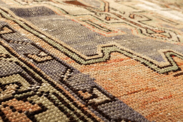 Textures and patterns in color from woven carpets - 777152256