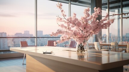 modern blurred spring interior