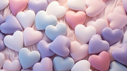 bed pastel hearts