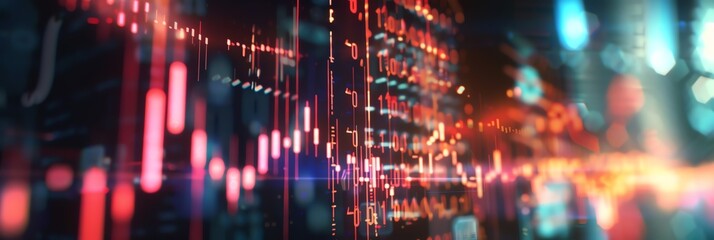 Fototapeta premium market trading wallpaper, candlestick, trend line, up trend down trend, forex