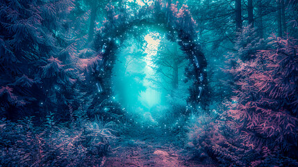 Dreamlike galaxy over surreal waters, abstract universe meeting fantasy landscape