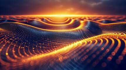 Dynamic abstract background with blue wave pattern