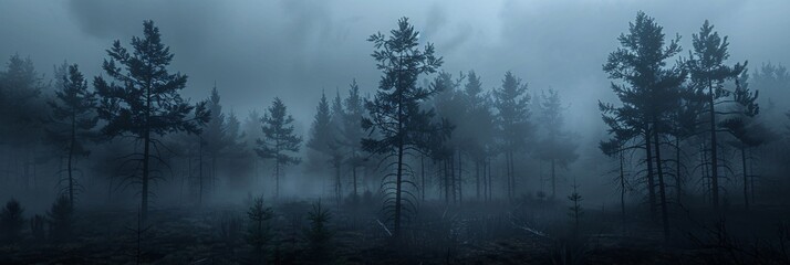 Misty Forest A Journey Through the Fog Generative AI
