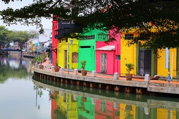 Malacca River Walk colorful architecture - 777159654