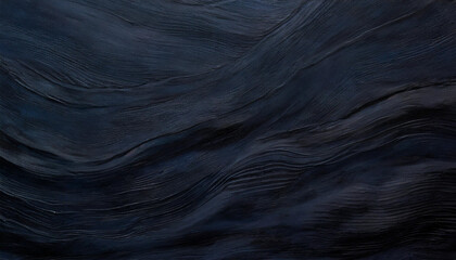 Black marble with white divorces and wavy pattern. Abstract background with thin infinite lines.
