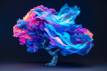 Dynamic Expression, A Vibrant Abstract Composition Bursting with Energy