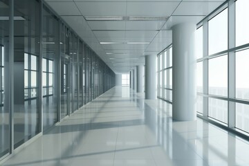 High resolution images of modern empty office interiors.